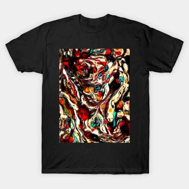 Abstract marble texture textile digital design T-Shirt by FLOWING COLORS